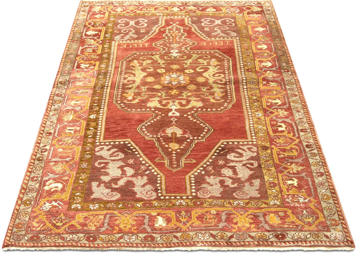 Vintage Turkish Oushak Rug - 4'4" x 6'4"