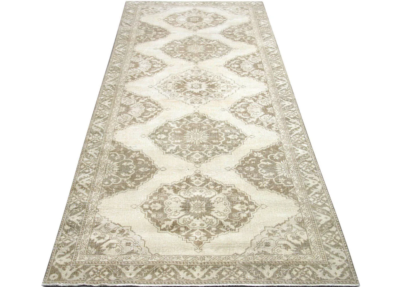 Vintage Turkish Oushak Rug - 4'7" x 12'7"