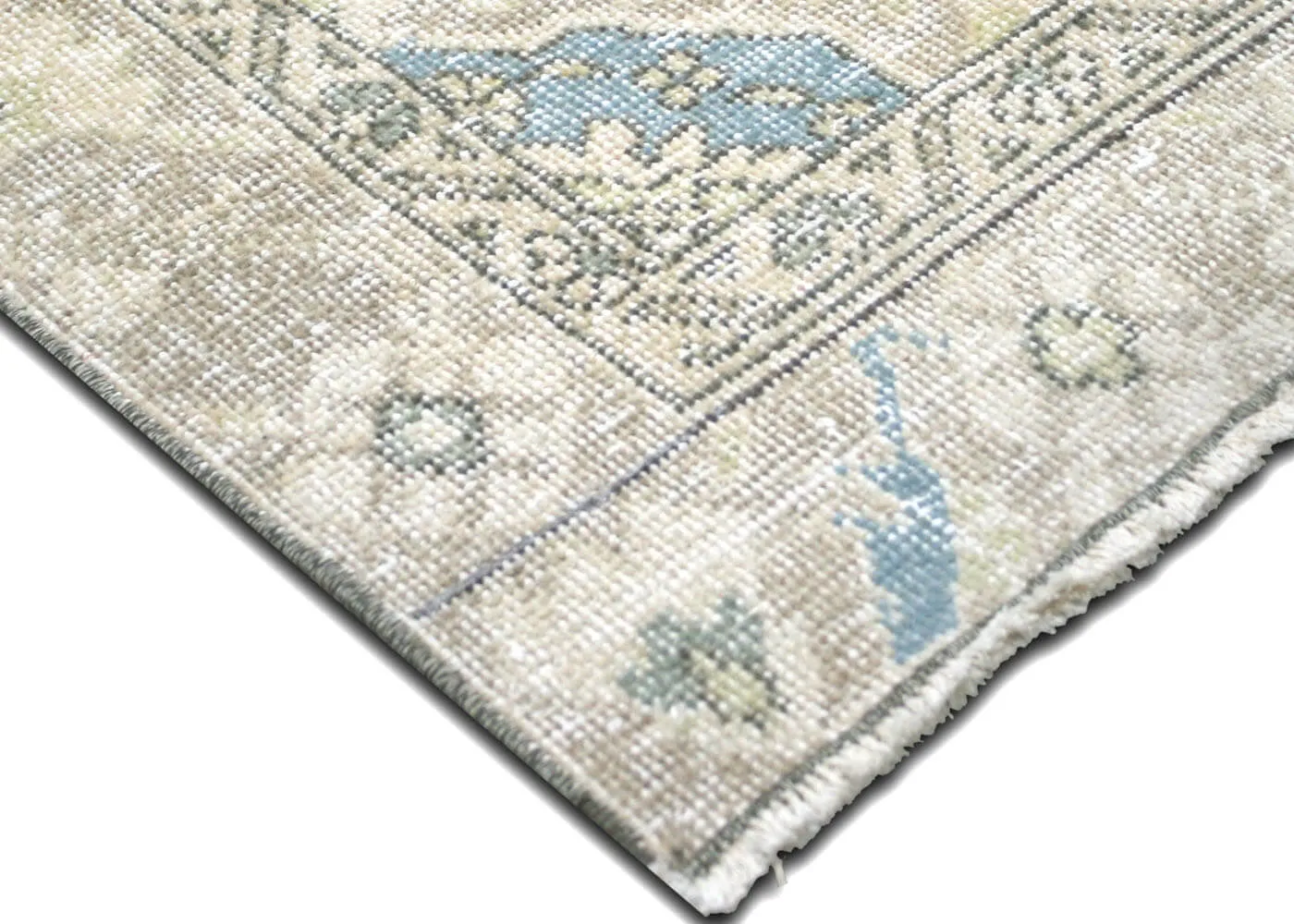 Vintage Turkish Oushak Rug - 4'8" x 12'11"