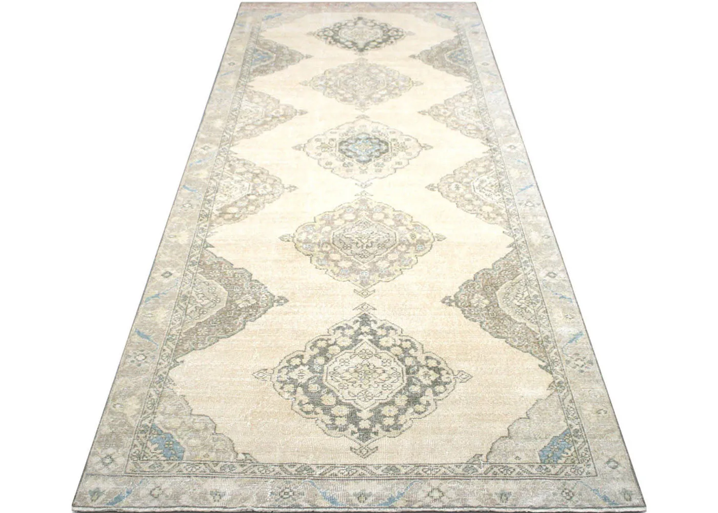 Vintage Turkish Oushak Rug - 4'8" x 12'11"