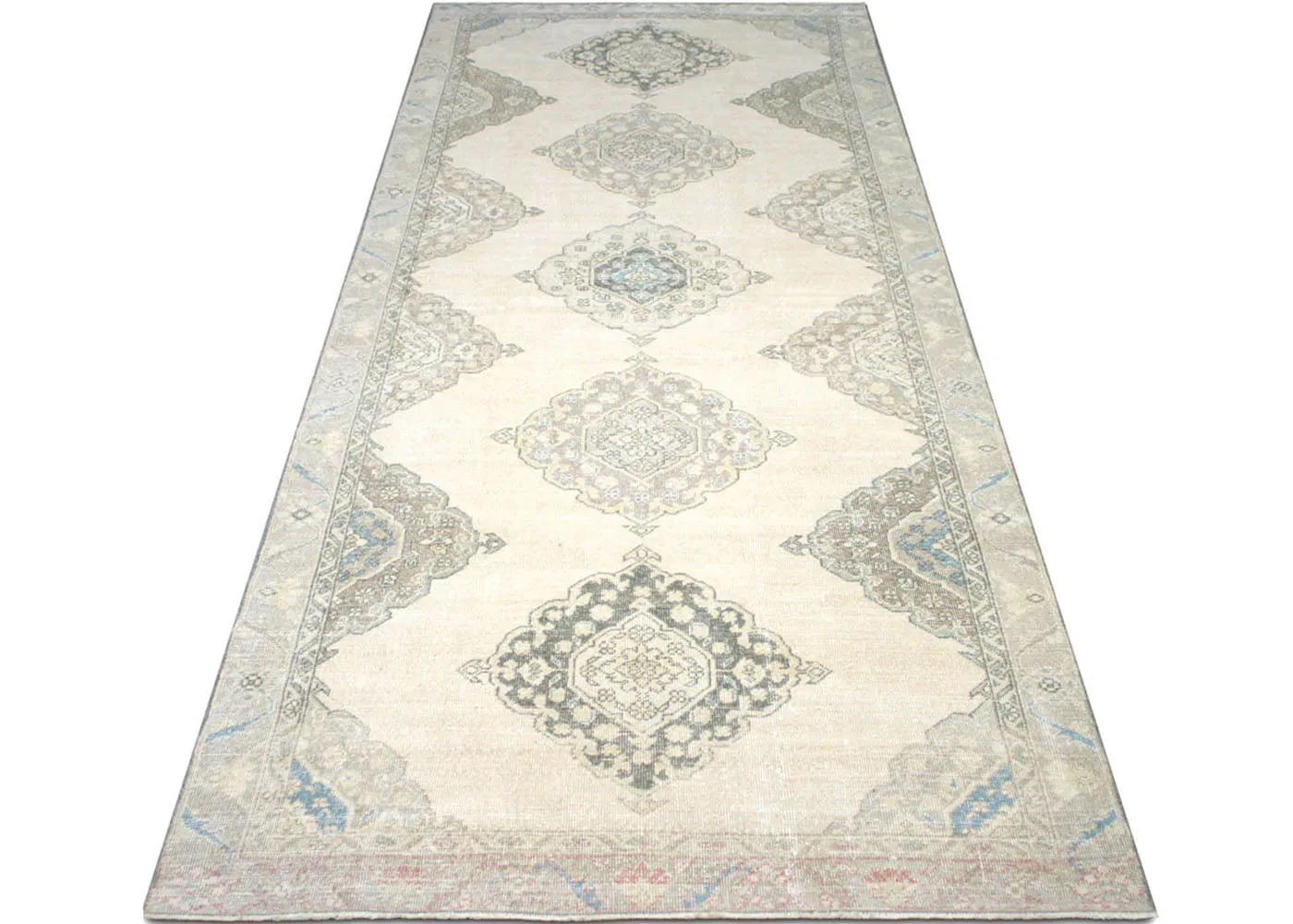 Vintage Turkish Oushak Rug - 4'8" x 12'11"