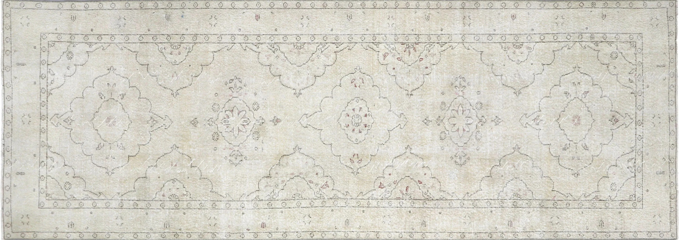 Vintage Turkish Oushak Rug - 4'8" x 13'3"