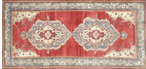 Vintage Turkish Oushak Rug - 5'4" x 11'2"