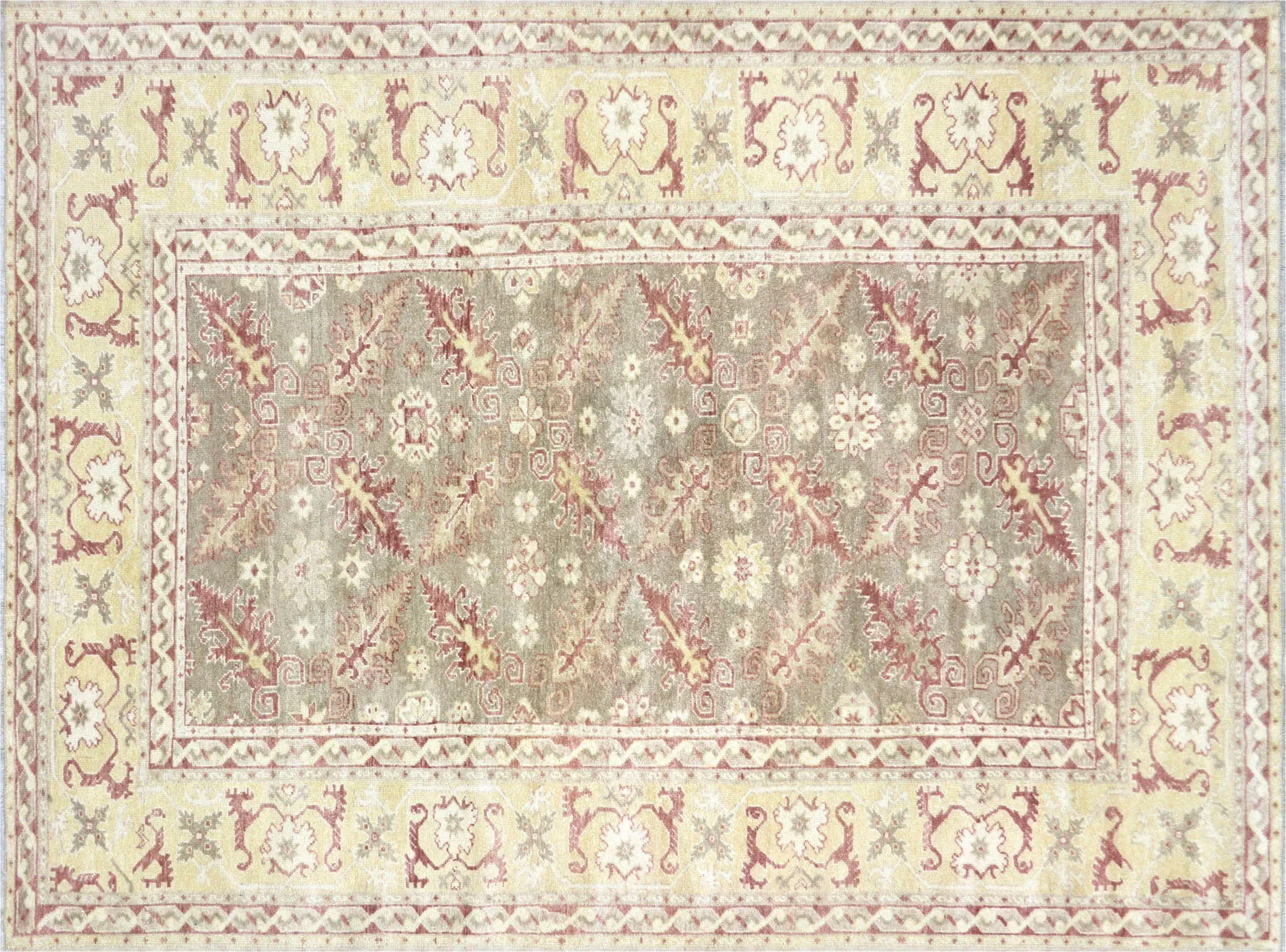Vintage Turkish Oushak Rug - 5'5" x 7'3"