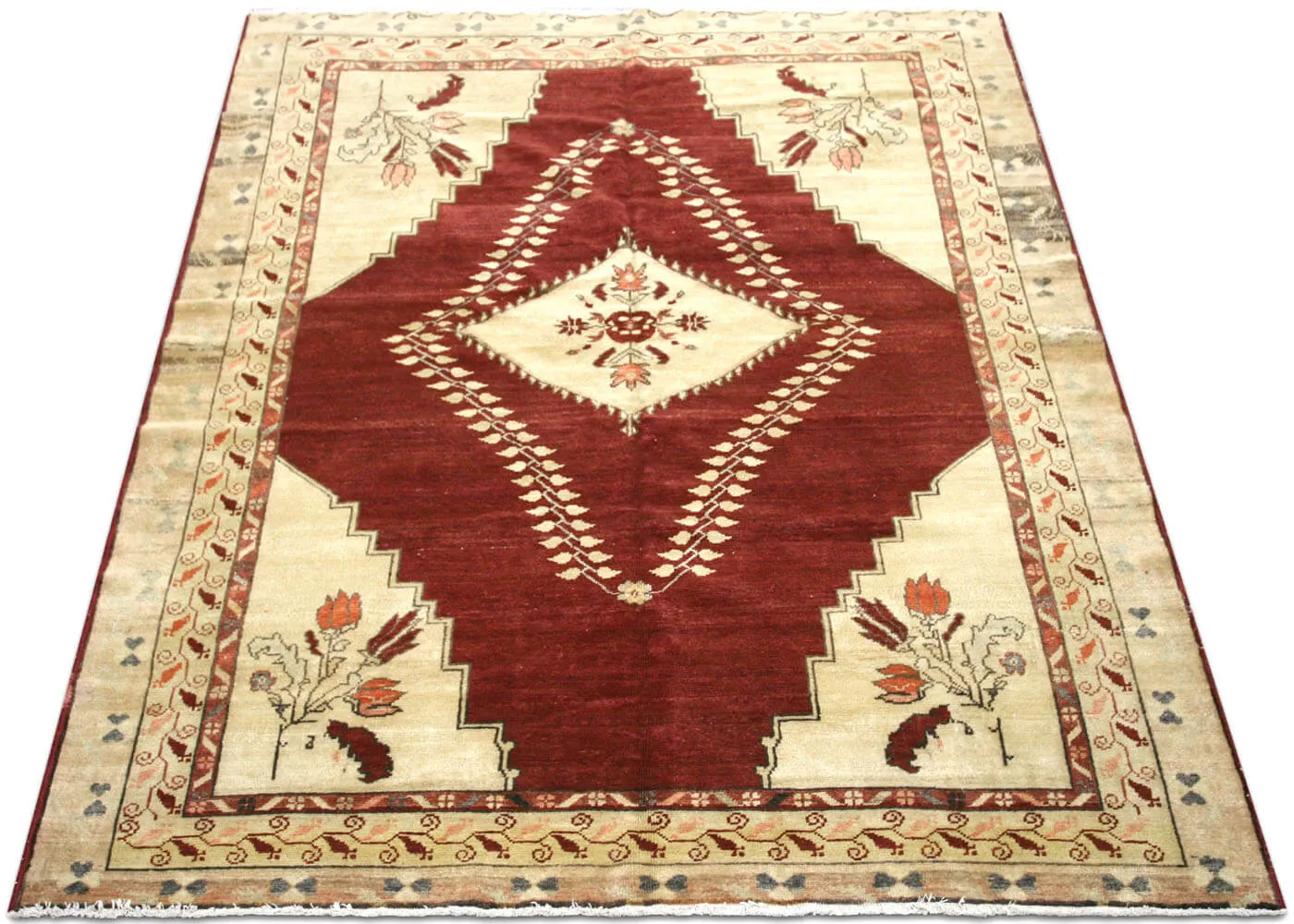 Vintage Turkish Oushak Rug - 5'7" x 7'