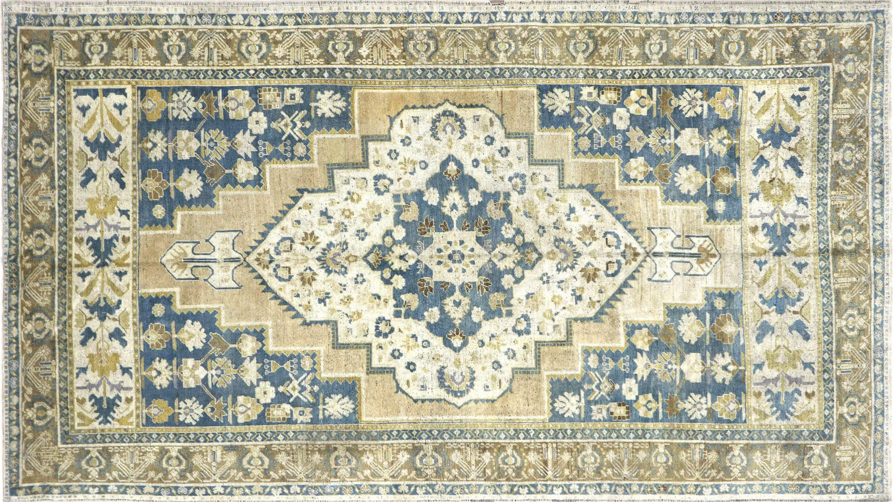 Vintage Turkish Oushak Rug - 7'1" x 12'5"