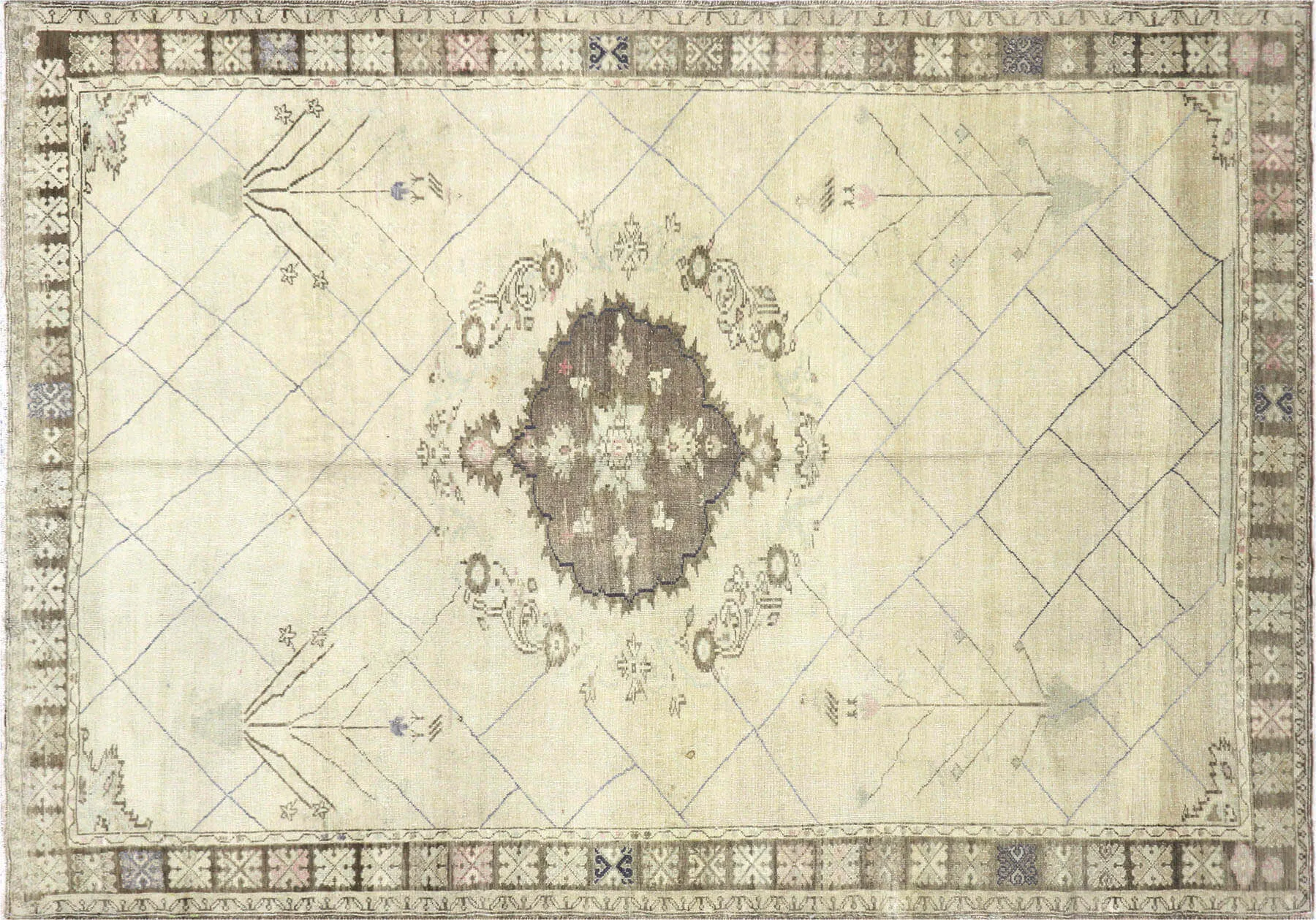 Vintage Turkish Oushak Rug - 8' x 11'
