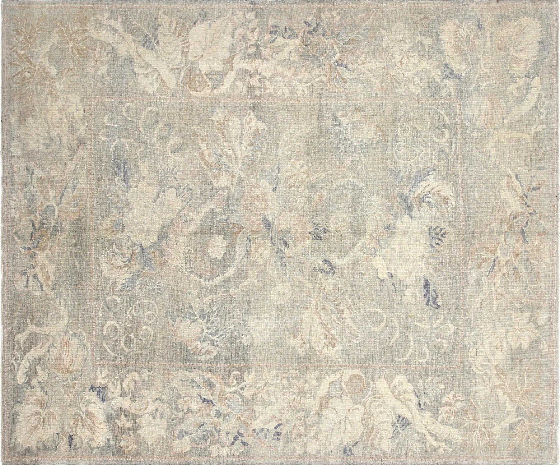 Vintage Turkish Oushak Rug - 8'1" x 9'8"