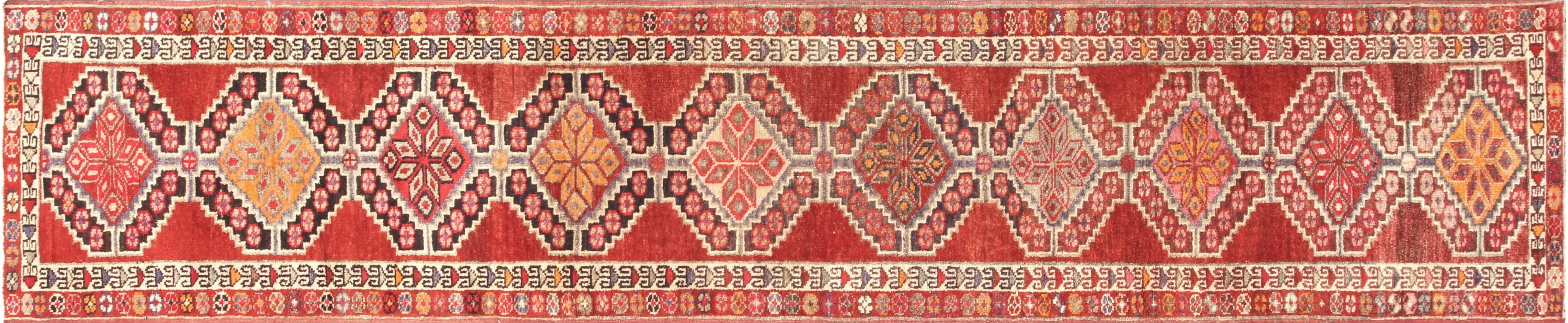Vintage Turkish Oushak Runner - 2'7" x 12'10"