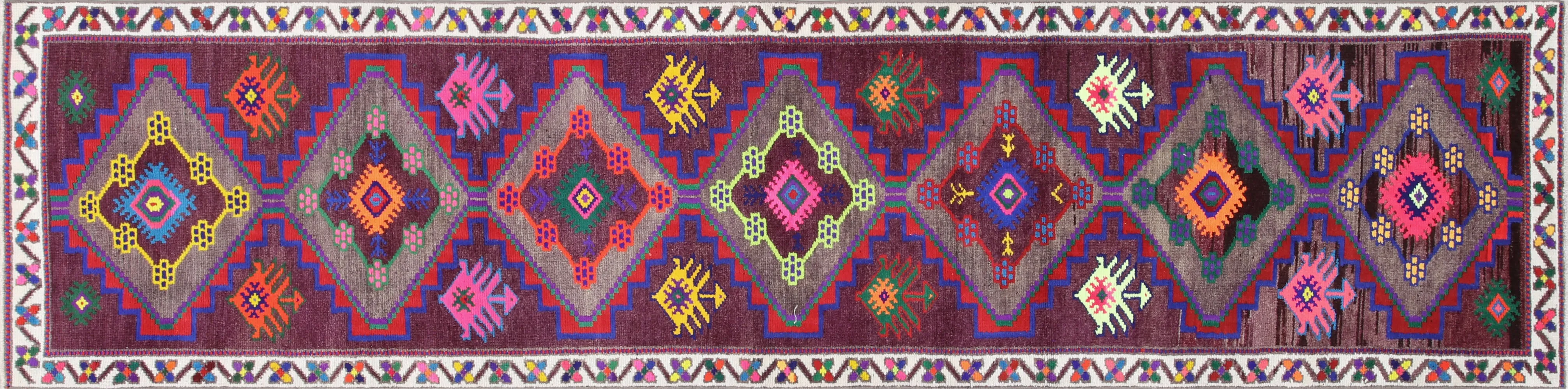 Vintage Turkish Oushak Runner - 2'9" x 11'3"