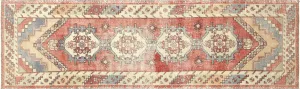 Vintage Turkish Oushak Runner - 3' x 10'