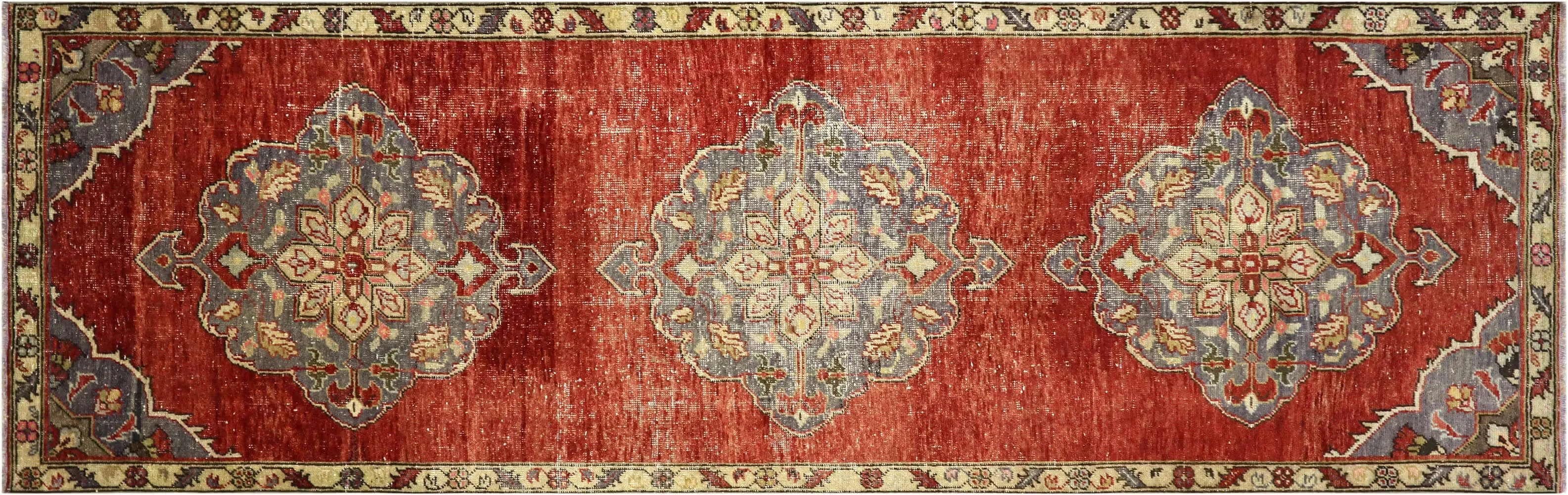 Vintage Turkish Oushak Runner - 3'10" x 10'8"