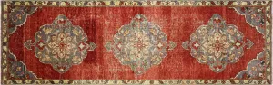Vintage Turkish Oushak Runner - 3'10" x 10'8"