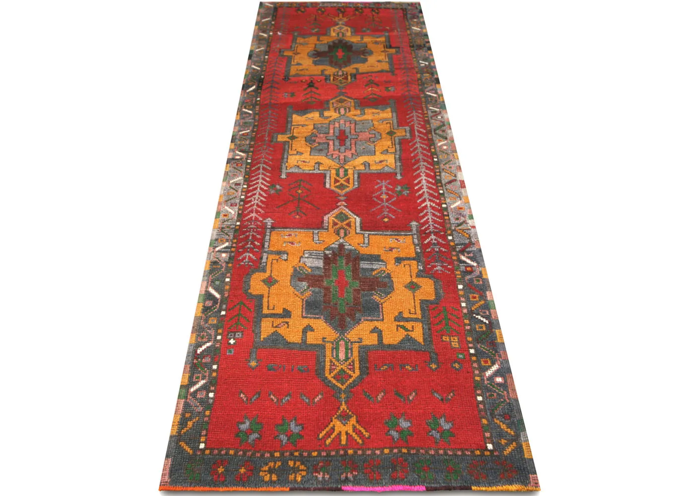 Vintage Turkish Oushak Runner - 3'2" x 11'9"