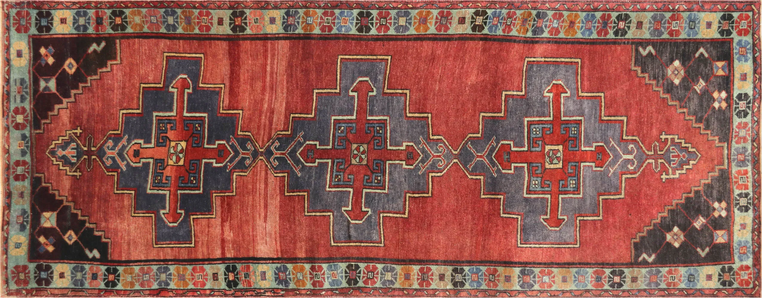 Vintage Turkish Oushak Runner - 3'9" x 9'4"