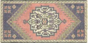 Vintage Turkish Oushak Yastic - 1'10" x 3'8"