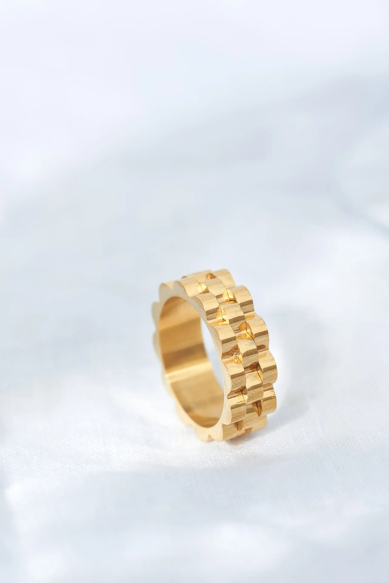 Watch Strap Gold Ring