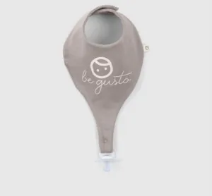 Waterproof Organic Bib Vintage Brown-with Pacifier Clip