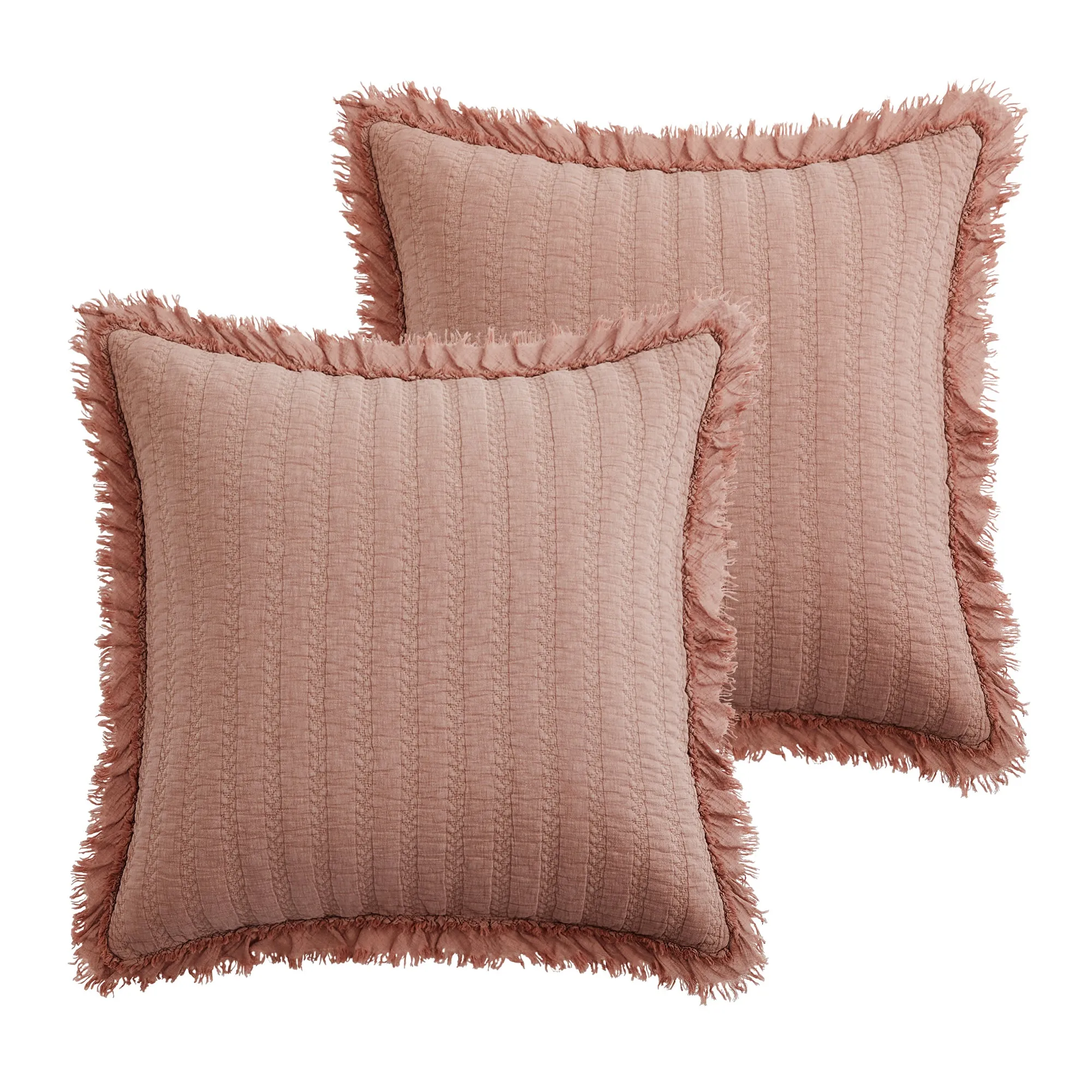 Wilhemina Dusty Rose Euro Sham Set of 2