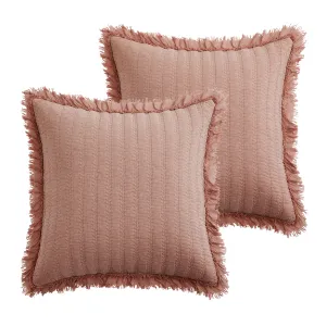 Wilhemina Dusty Rose Euro Sham Set of 2