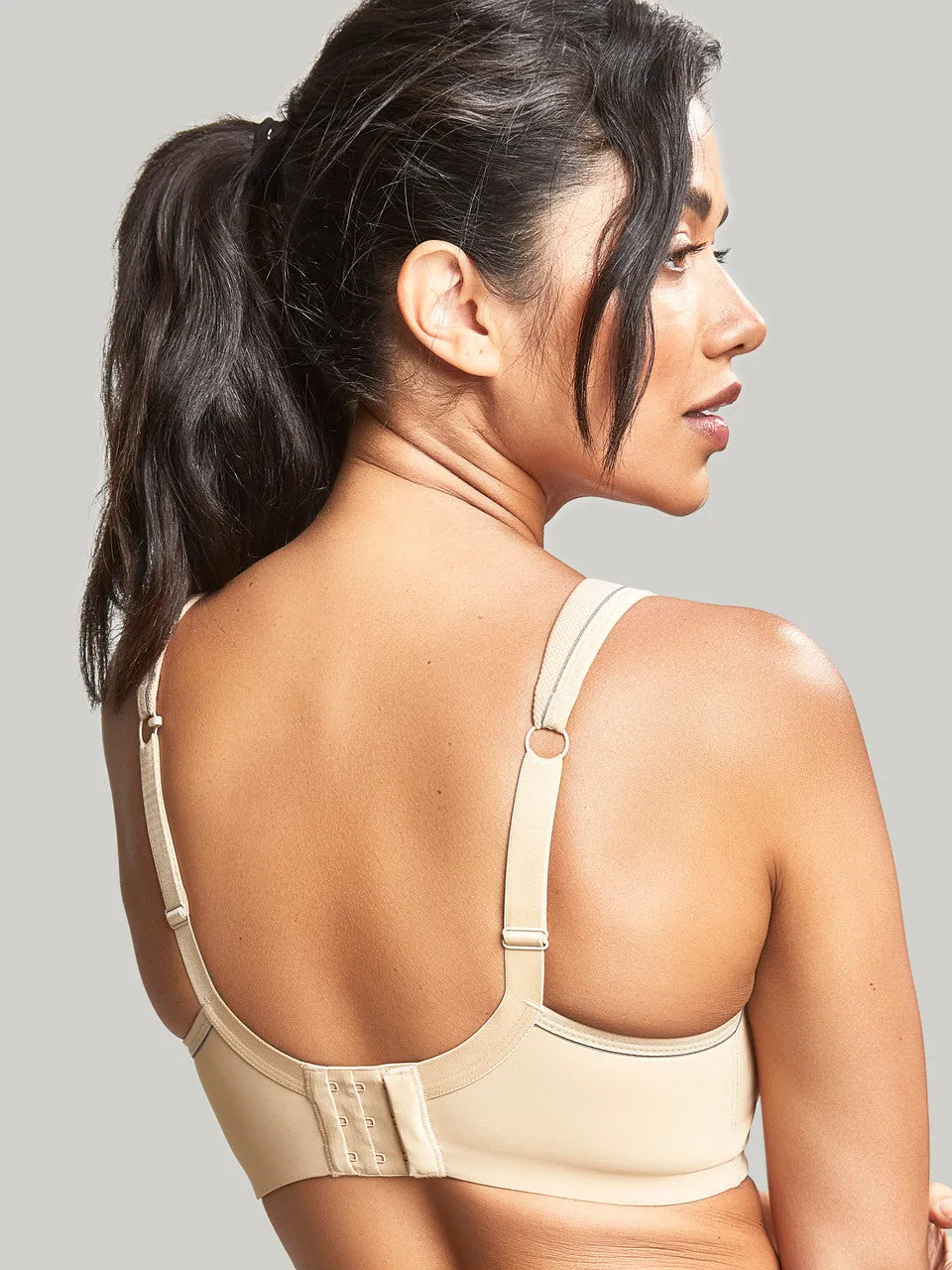 Wired Padded Sports Bra - Latte