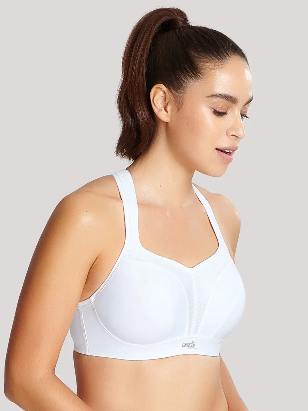 Wired Padded Sports Bra - White