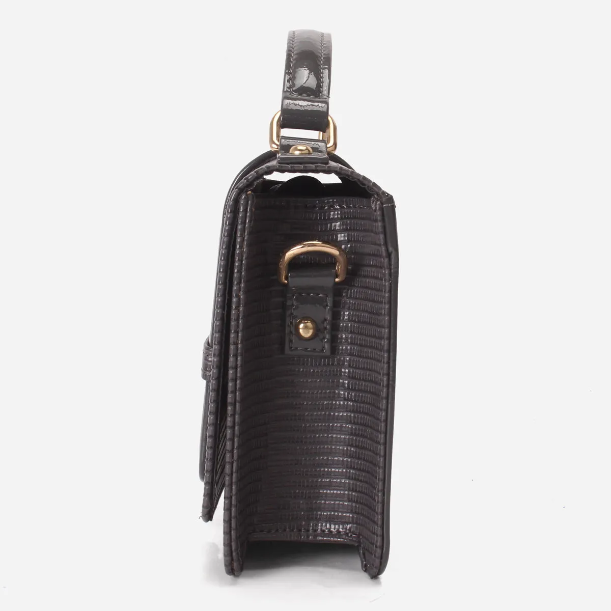 Womens "DOWET" Patent Textured Handbag