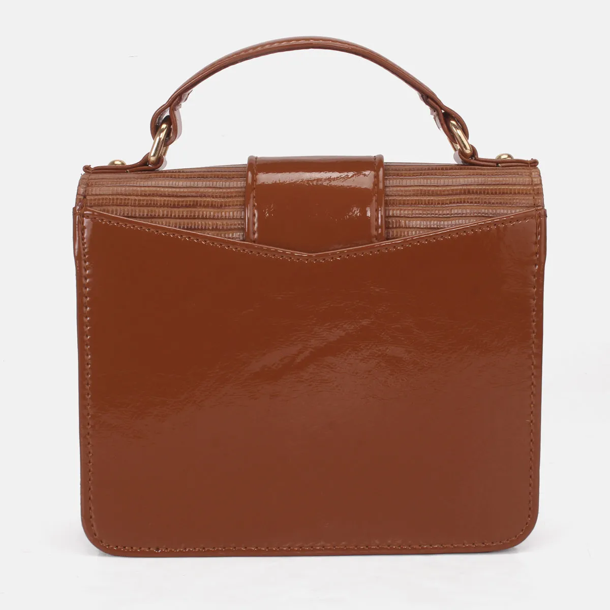 Womens "DOWET" Patent Textured Handbag