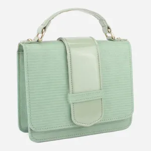 Womens "DOWET" Patent Textured Handbag