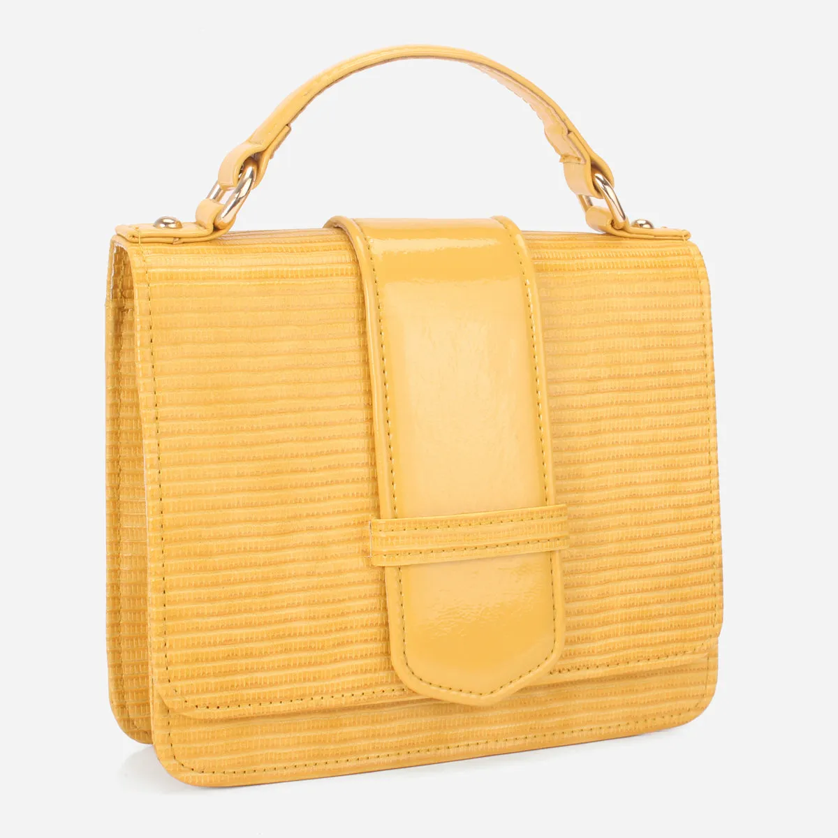 Womens "DOWET" Patent Textured Handbag