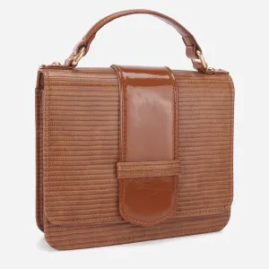 Womens "DOWET" Patent Textured Handbag