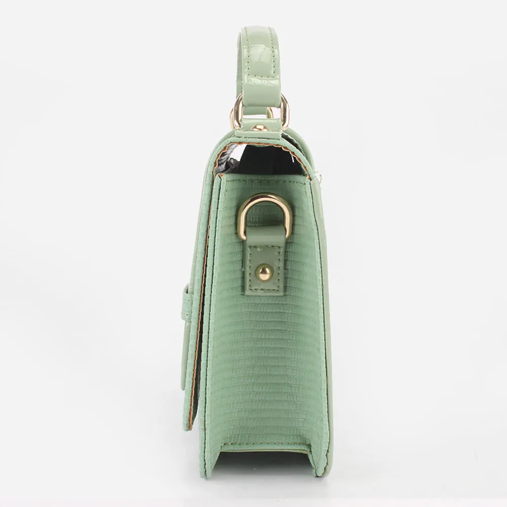 Womens "DOWET" Patent Textured Handbag
