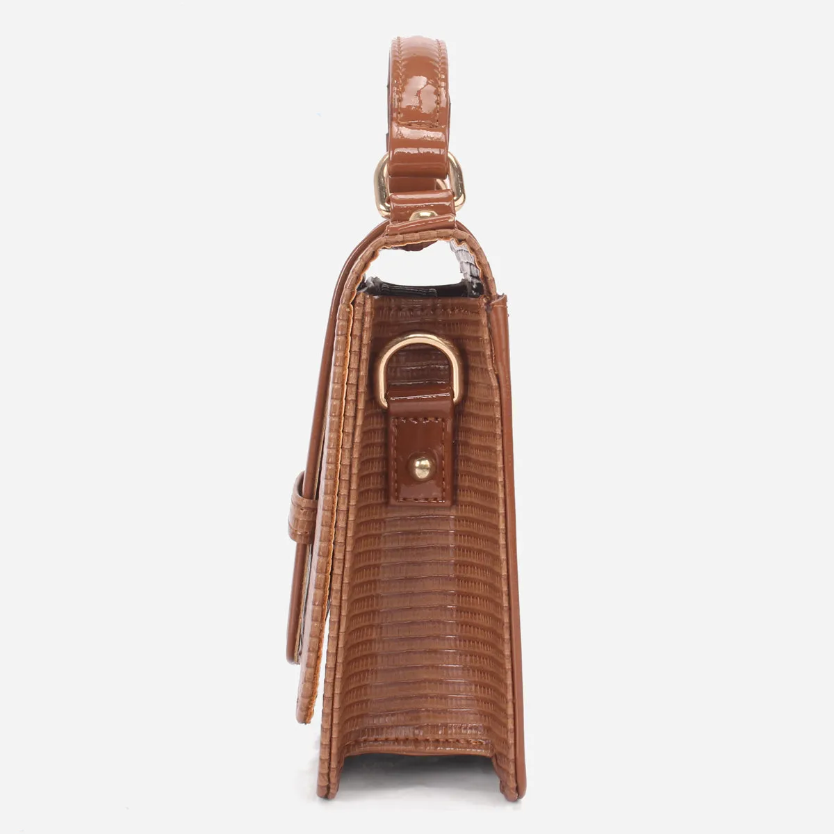 Womens "DOWET" Patent Textured Handbag