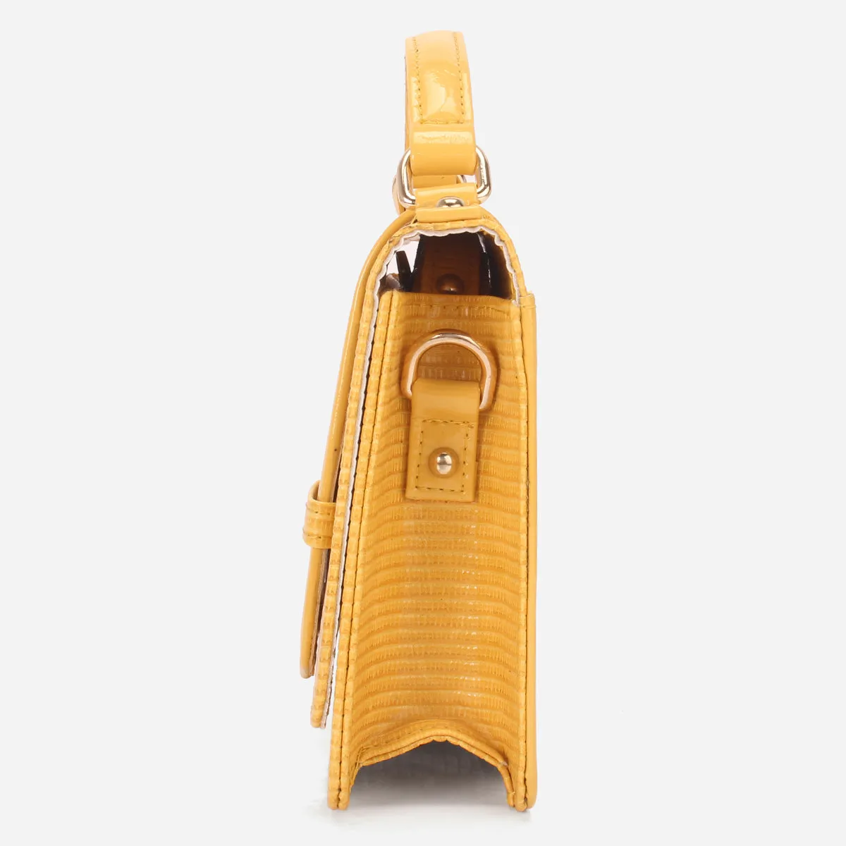 Womens "DOWET" Patent Textured Handbag