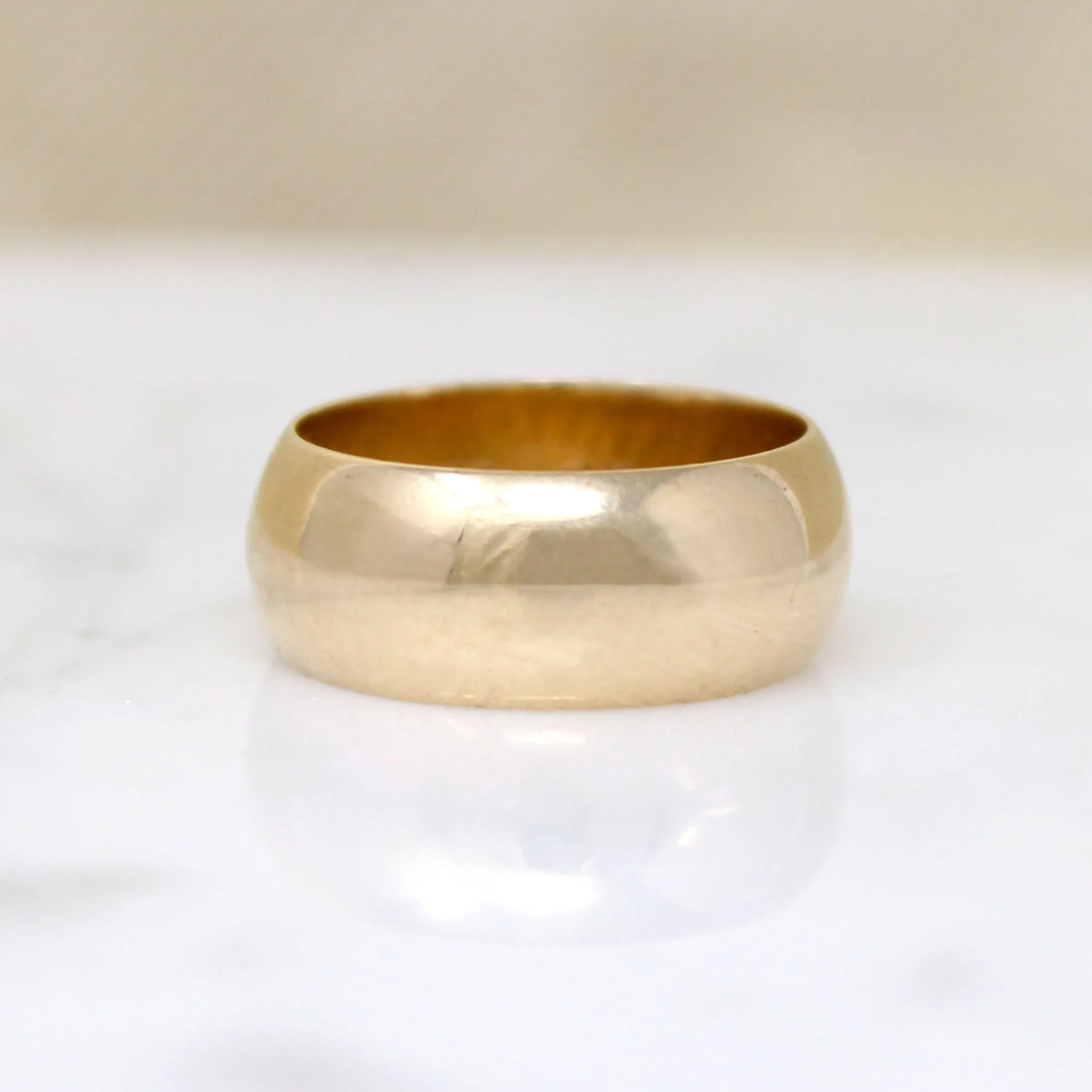 Wonderfully Wide 18k Gold Wedding Band
