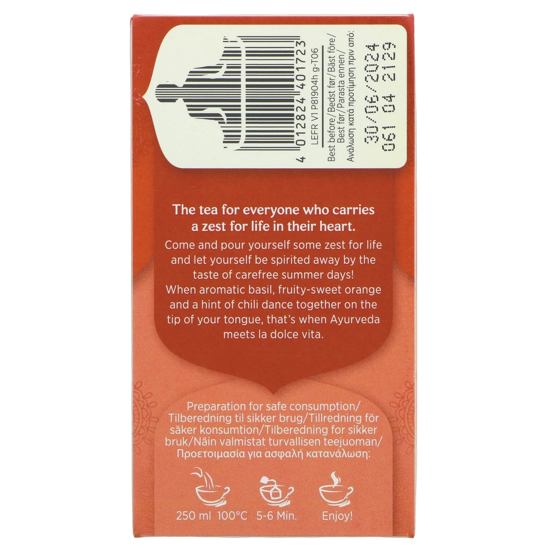Yogi Tea | Heartwarming - Basil, Orange Peel, Chili | 17 bags
