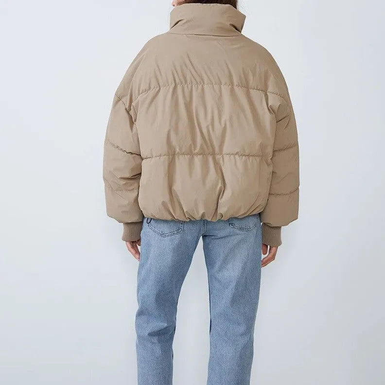 Zena | Collared Puffer Zip Jacket