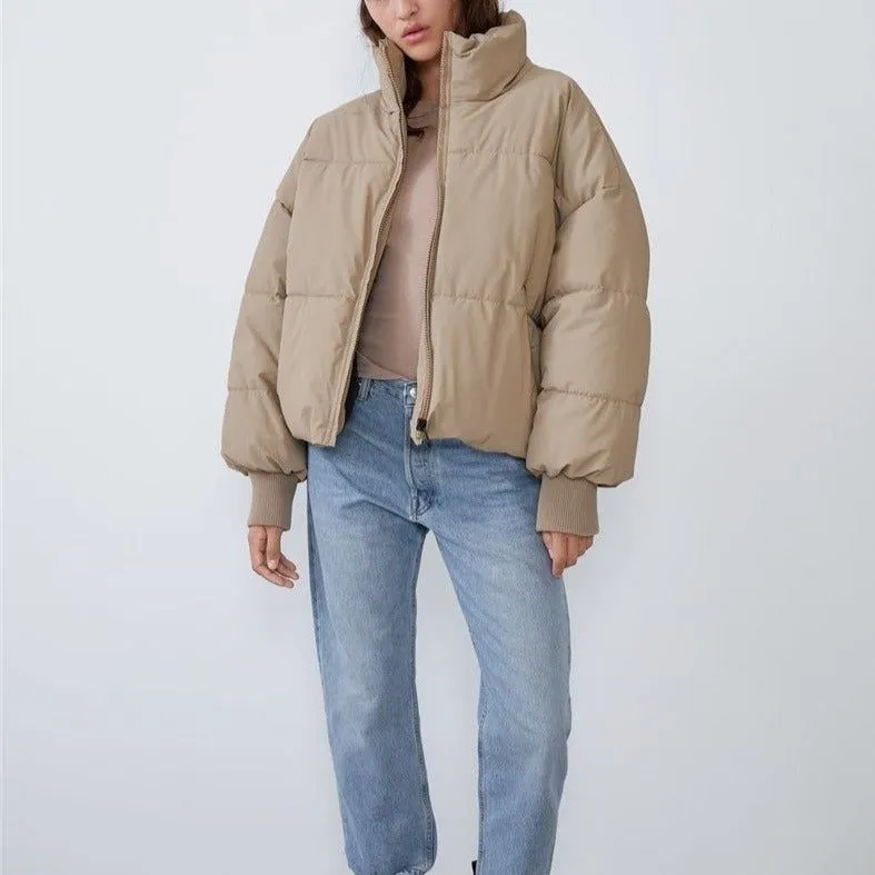 Zena | Collared Puffer Zip Jacket