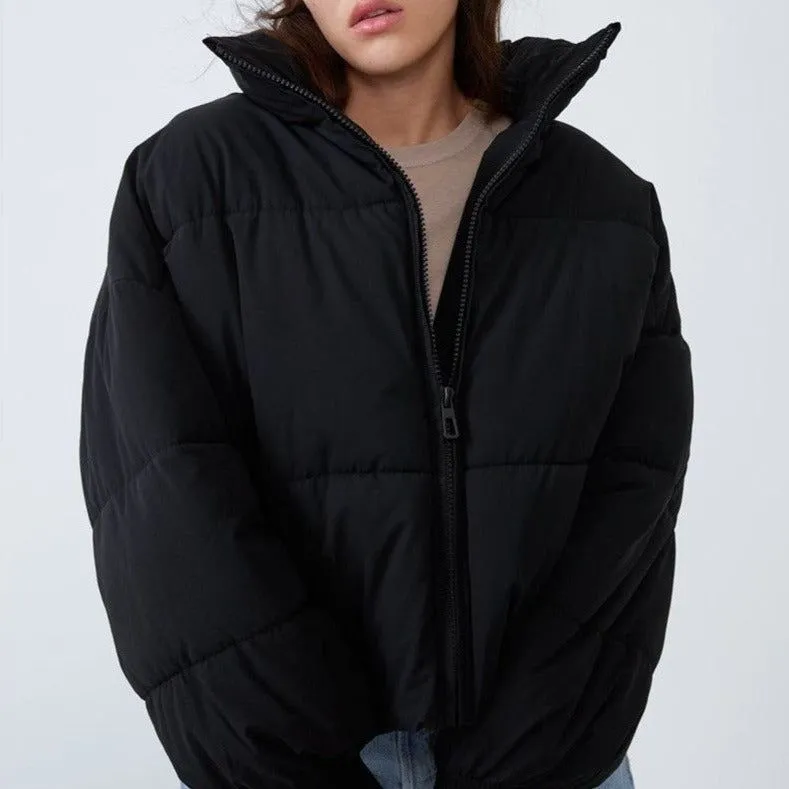 Zena | Collared Puffer Zip Jacket