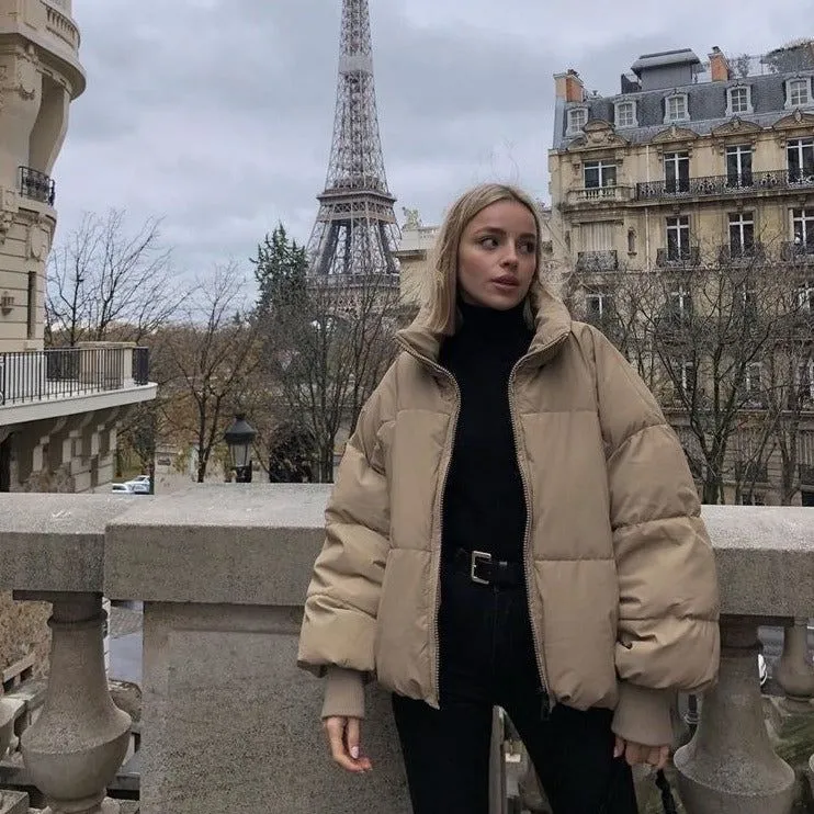 Zena | Collared Puffer Zip Jacket