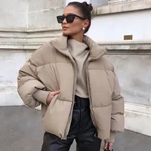 Zena | Collared Puffer Zip Jacket