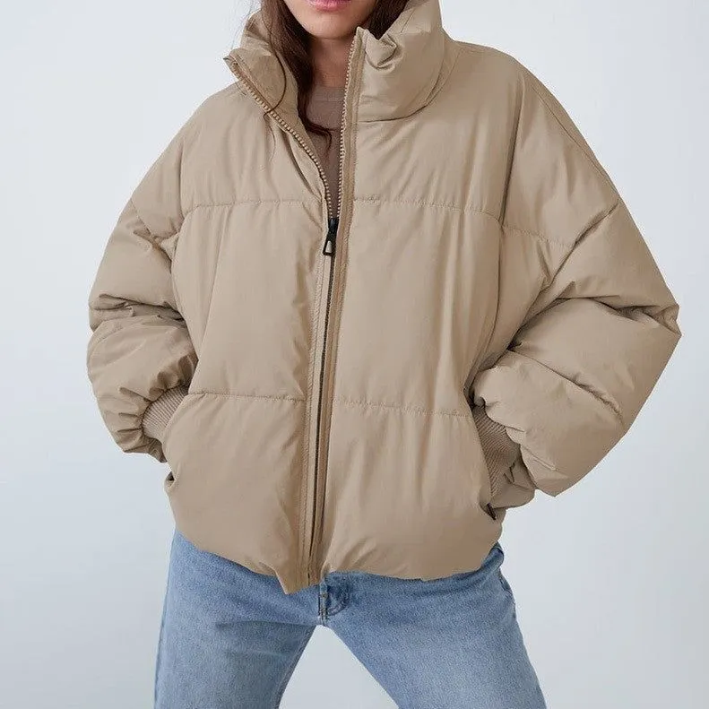 Zena | Collared Puffer Zip Jacket