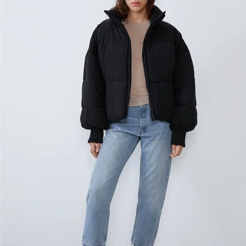 Zena | Collared Puffer Zip Jacket