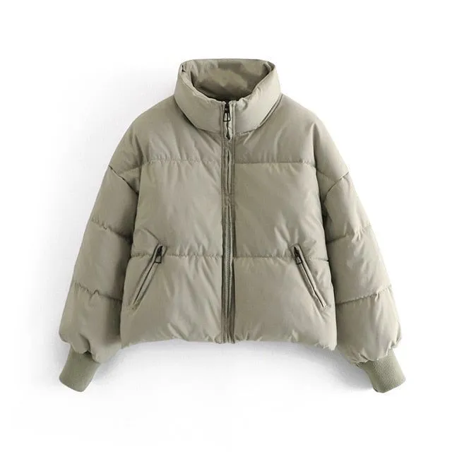 Zena | Collared Puffer Zip Jacket